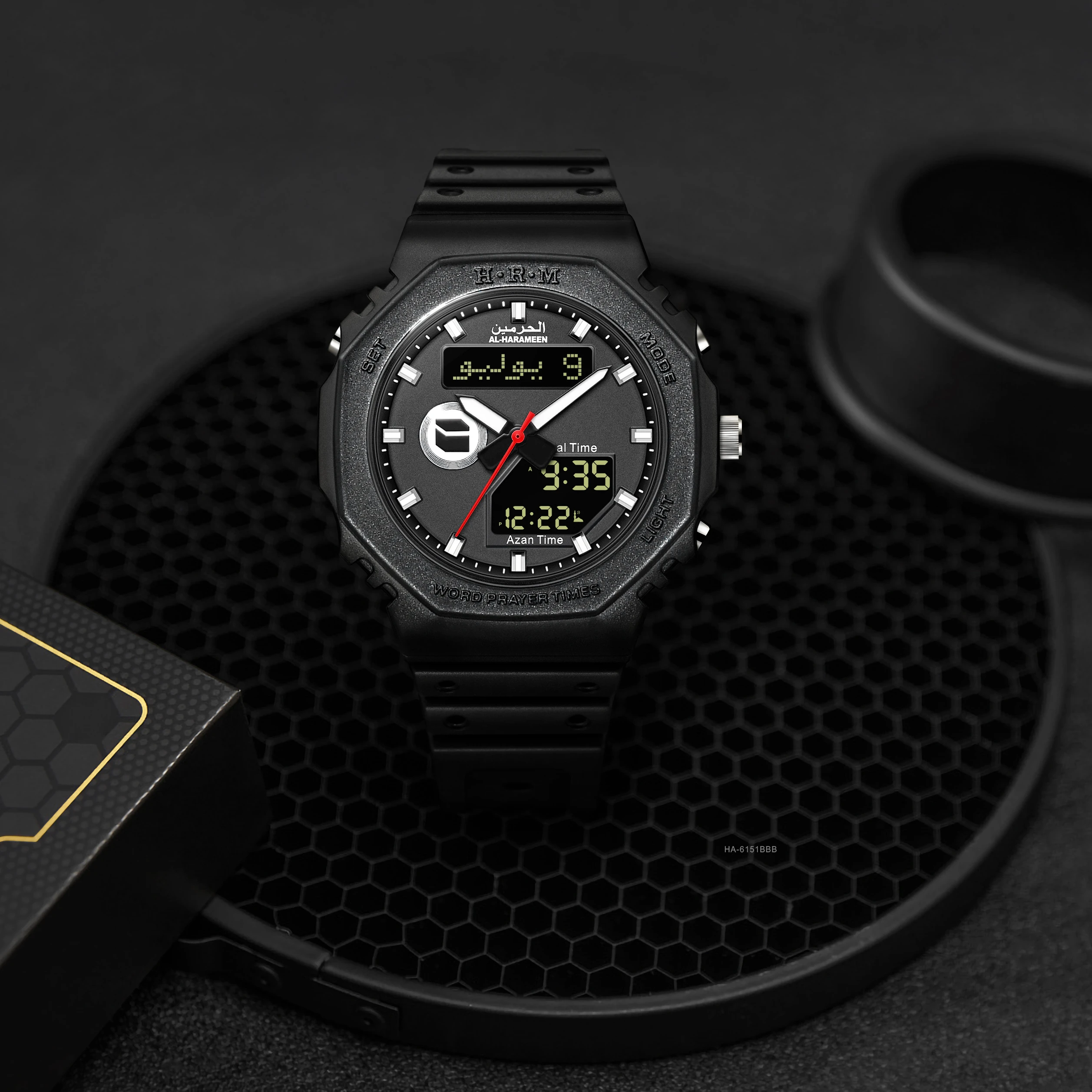 New release Factory Sale Unisex alfajr sport analog digital watch with 5 times azan prayer time