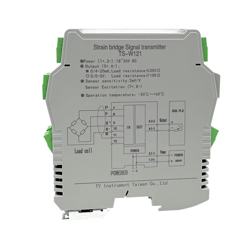 Precision Weight Transmitter Strain Bridge Force Measurement Load Cell Transmitter Millivolt mV Signal Amplifier 0-20mA 10V