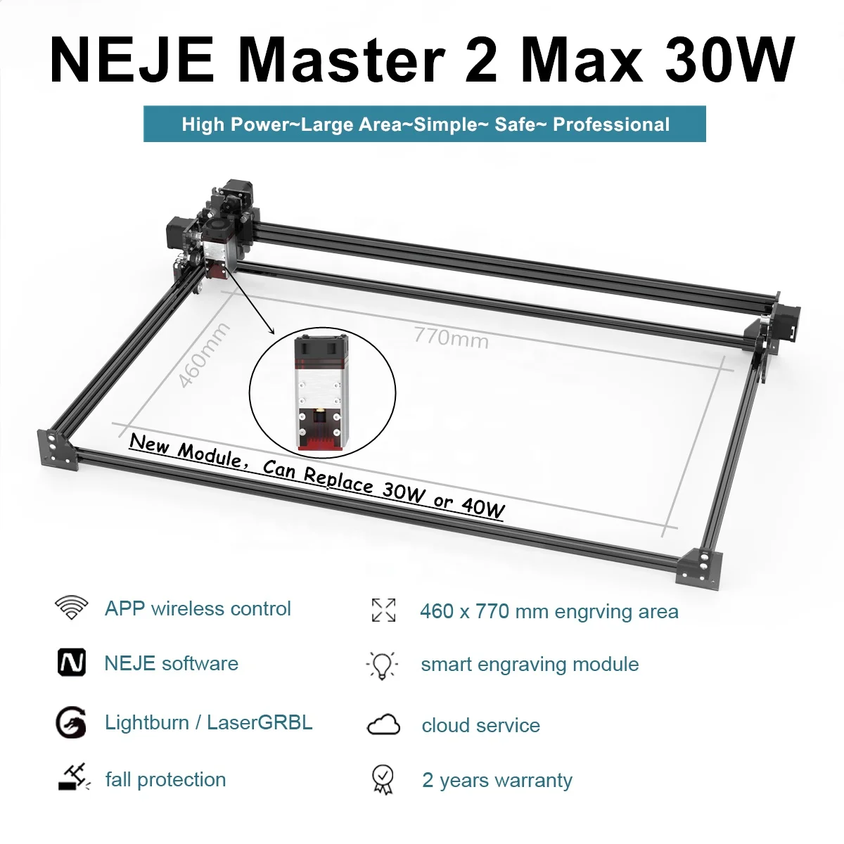 NEJE Master 2 Max 460 x 770 mm Professional Laser Engraving Machine, Laser Cutter