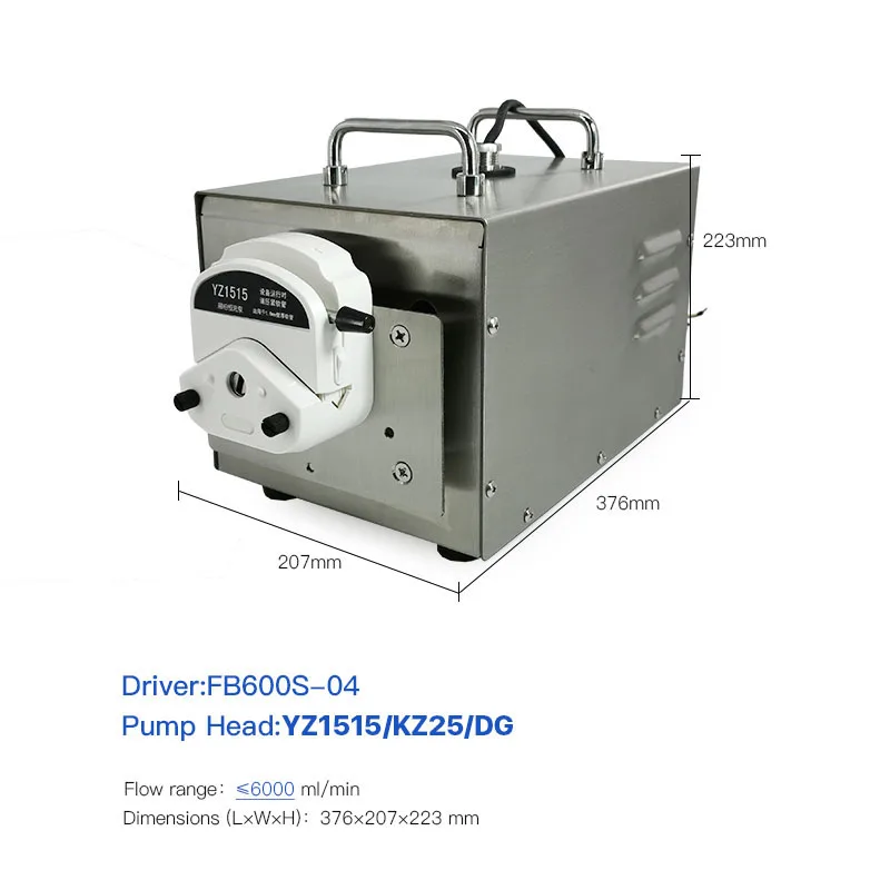 FB600S-04 Stepping explosion-proof peristaltic pump,Explosion-proof stepper motor driven pump,0-6000mL/min liquid delivery pump