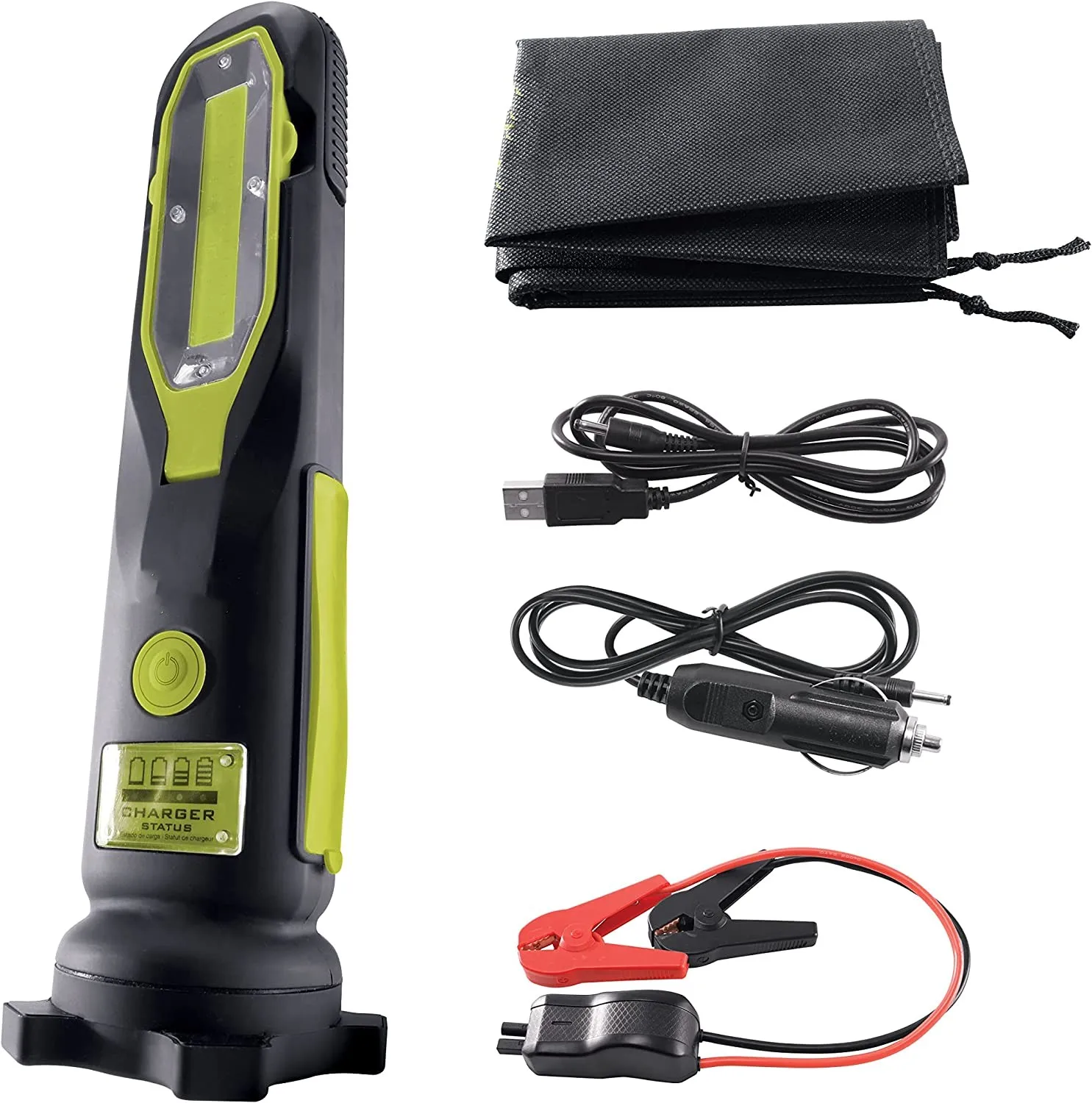 Newest Model Tire Inflator with Jump Starter for Car Accessories, 12V DC Auto 14800mah Battery LED