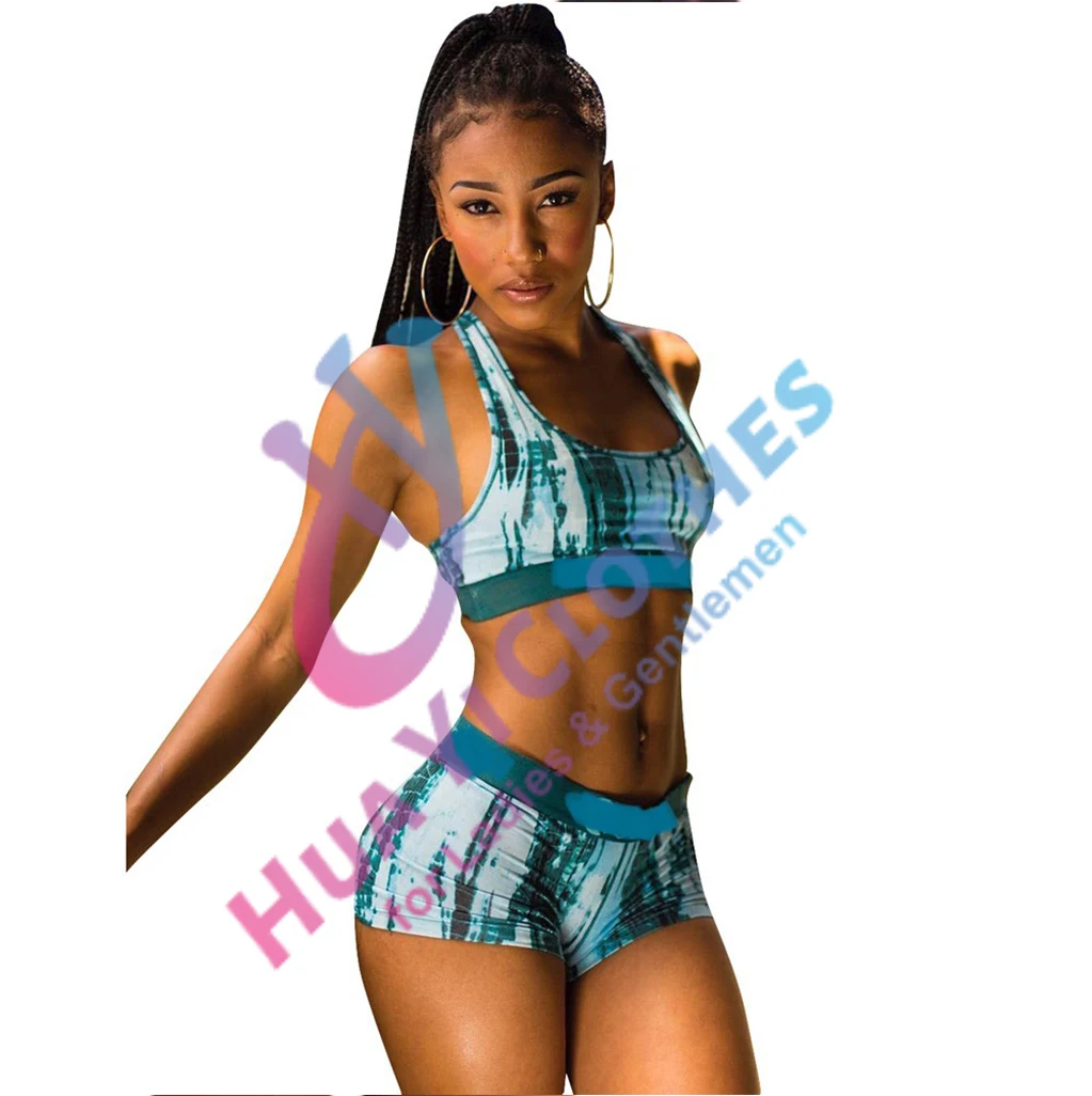 Plus Size Women Summer Positioning Printing Biker Short Set Skinny Sports Suit Top And Pant Short Sets Sweat Pants Sweat Sets