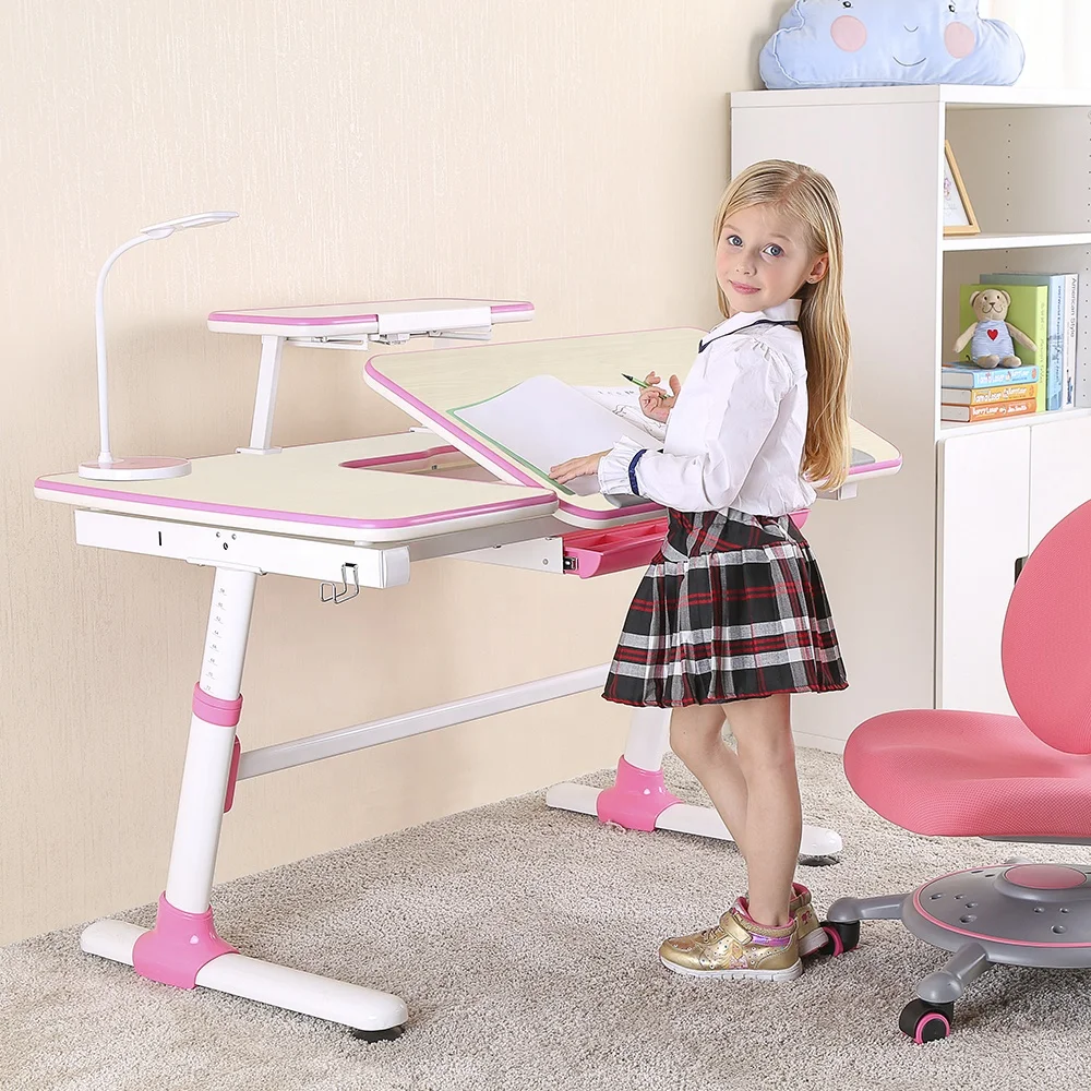 Wholesale Home Bedroom Furniture Smart Learning Table Ergonomic Height Adjustable Writing Study Children Desk for Kid