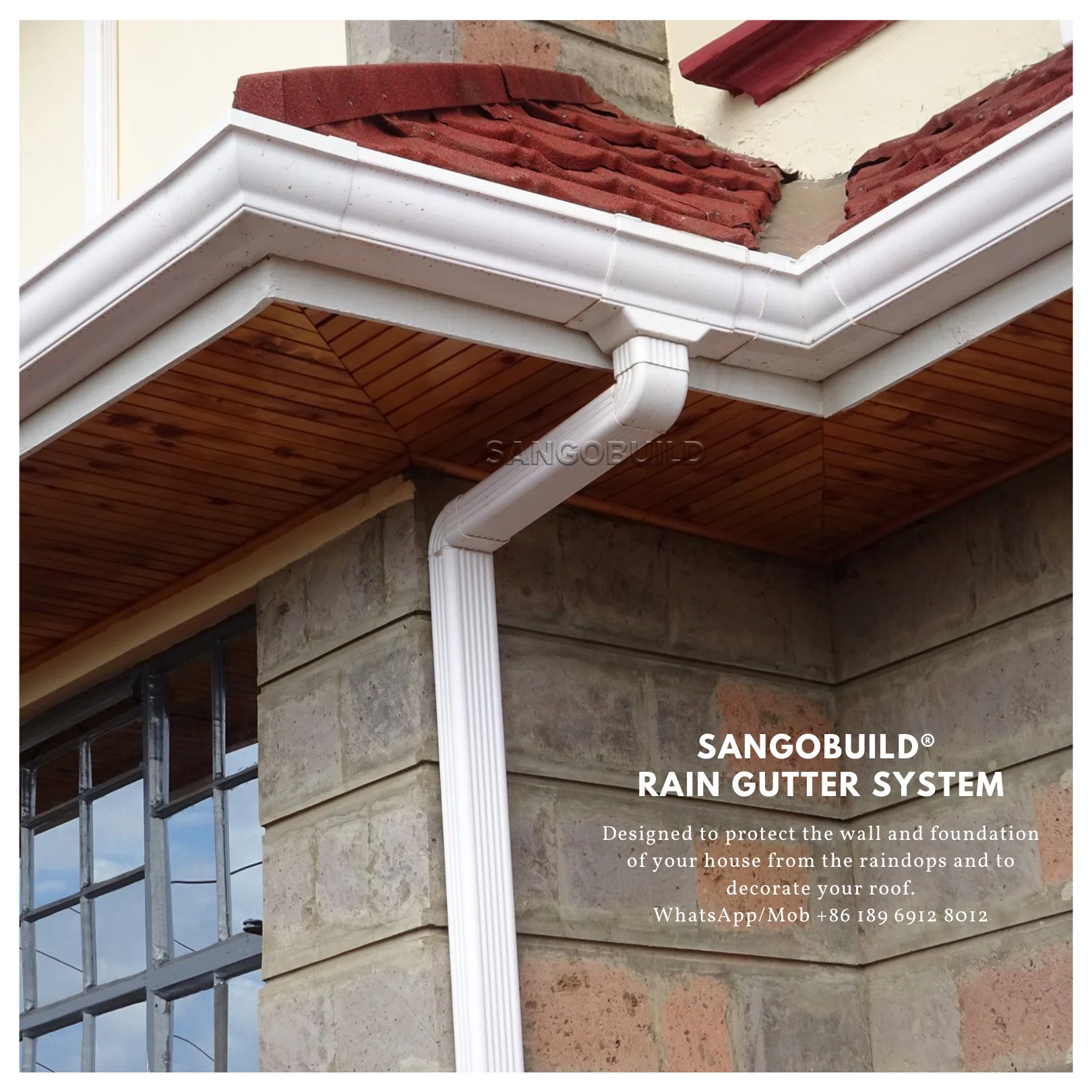 Дренажная Система для дождевой воды на крыше, фитинги для водосточных желобов из ПВХ, пластиковые квадратные водосточные желоба, оптовая продажа с завода, низкая цена