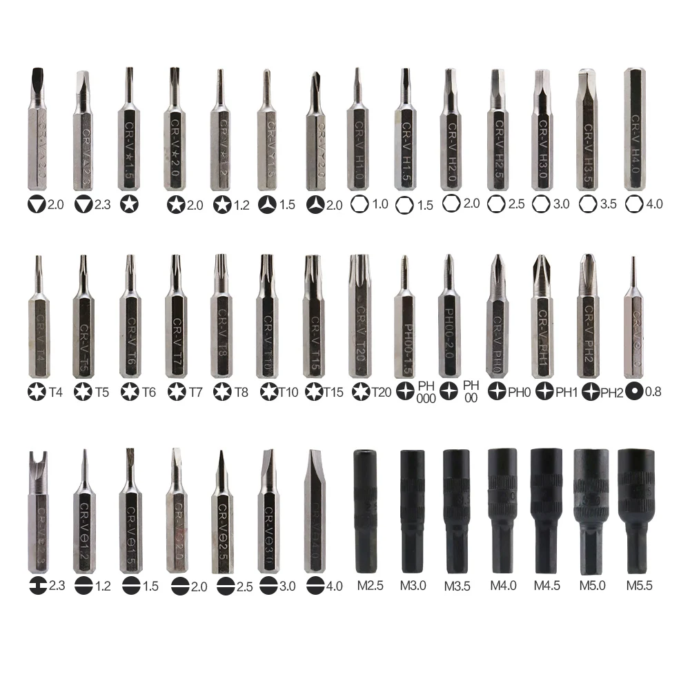 BESTOOL OEM 45pcs Multi-Bit Hardware Kit Set Strong Magnetic Precision Screwdriver set with Torx Phillips Slotted bits