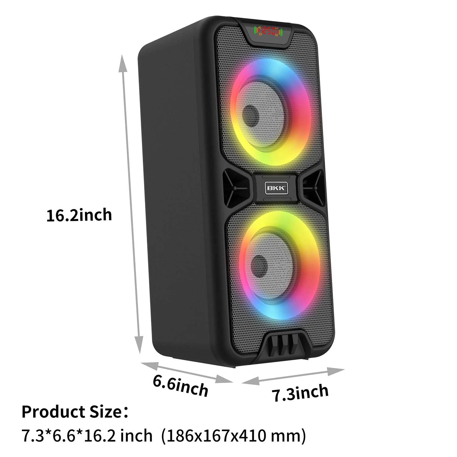 Fashional LED Lights Outdoor Karaoke Sound Box with FM Radio Wireless Bluetooth Speaker