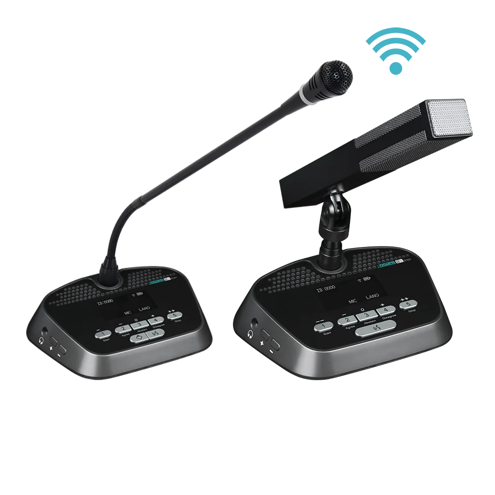 5G WiFi IP Network Conference Meeting Room Chairman Delegate Voting Microphone with Sign In