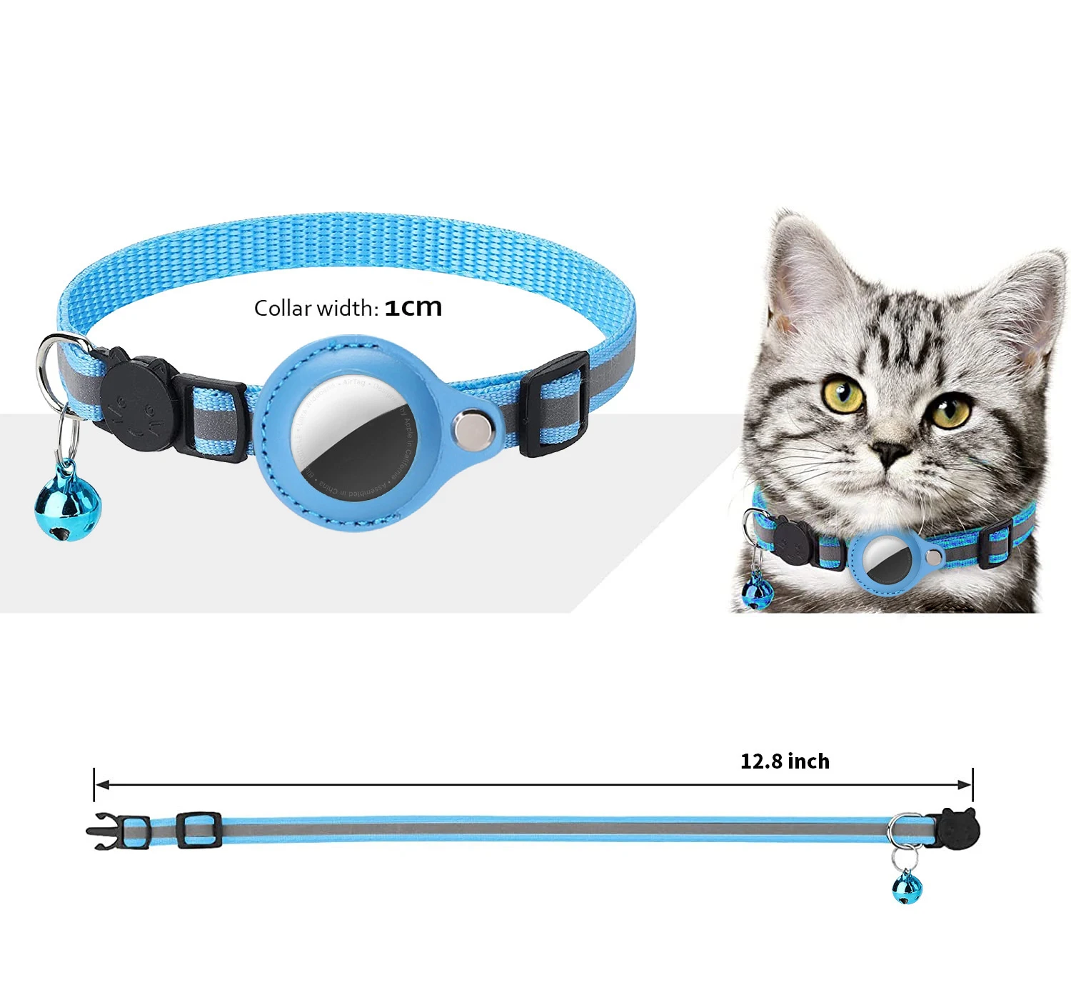 Manufacturer Wholesale  Reflective Dog Cat Airtag Collar