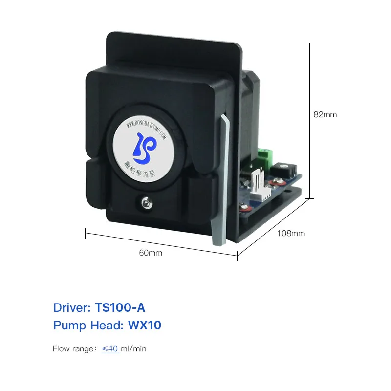 OEM встроенный перистальтический насос с низким потоком высокоточный дозирующий малогабаритный моторный регулируемым