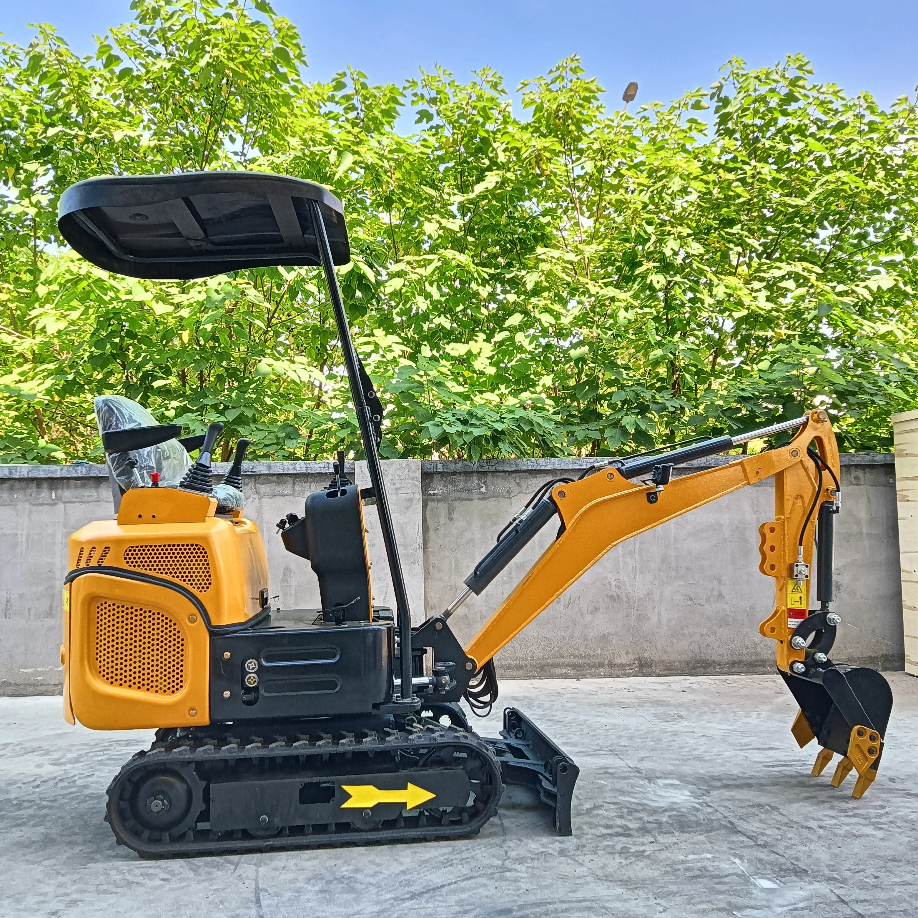 Free shipping Small Engineering 1 Ton 2 Diesel Excavator Multifunctional Mini Excavator bagger