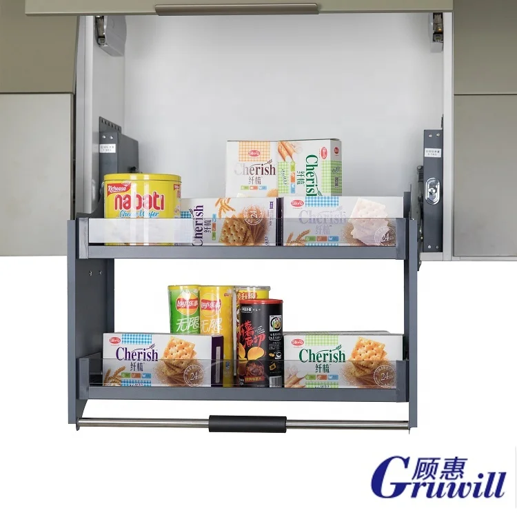 Pull Down Elevator Basket Drop Down Lifting Basket Kitchen Cabinet Accessories Pull Down Shelf Lift Up Shelving