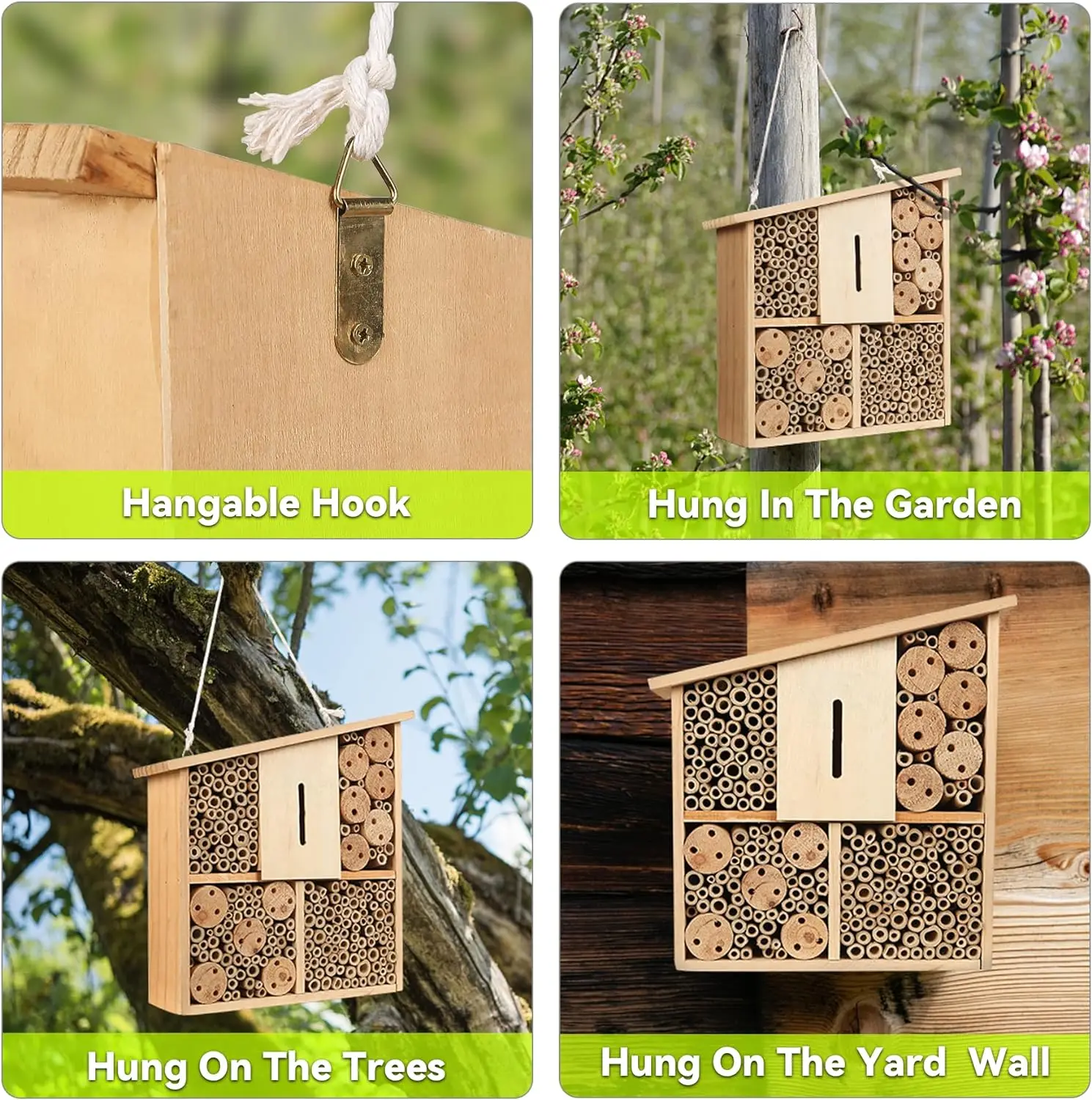 carpenter bee trap cell drawer organizations wooden bee house handmade flow bee hive insect hotel beekeeping box equipment
