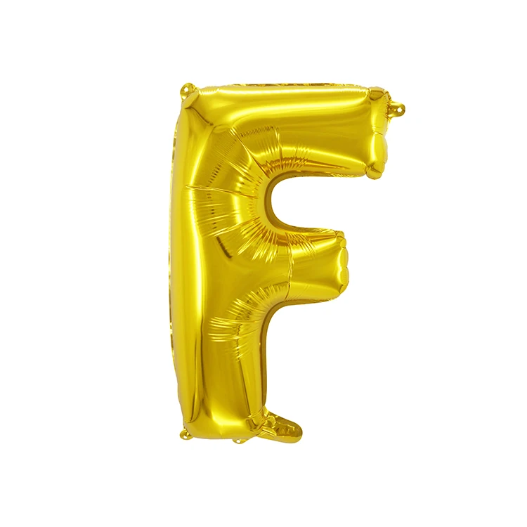 Customized shape wholesale cheap high quality golden color 16 inch happy birthday letter balloons