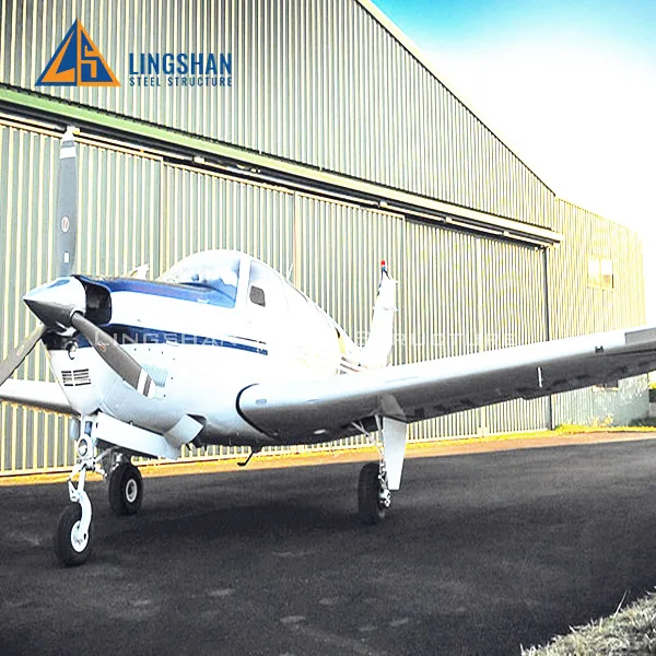 Modern Pre Engineering PU Sandwich Panel Cladding Steel Structure Aircraft Hangar