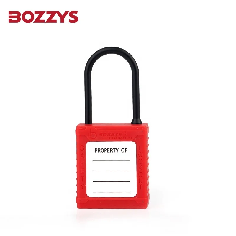 BOZZYS non-conductive Nylon safety lockout padlocks with master key for industrial environments conductive areas