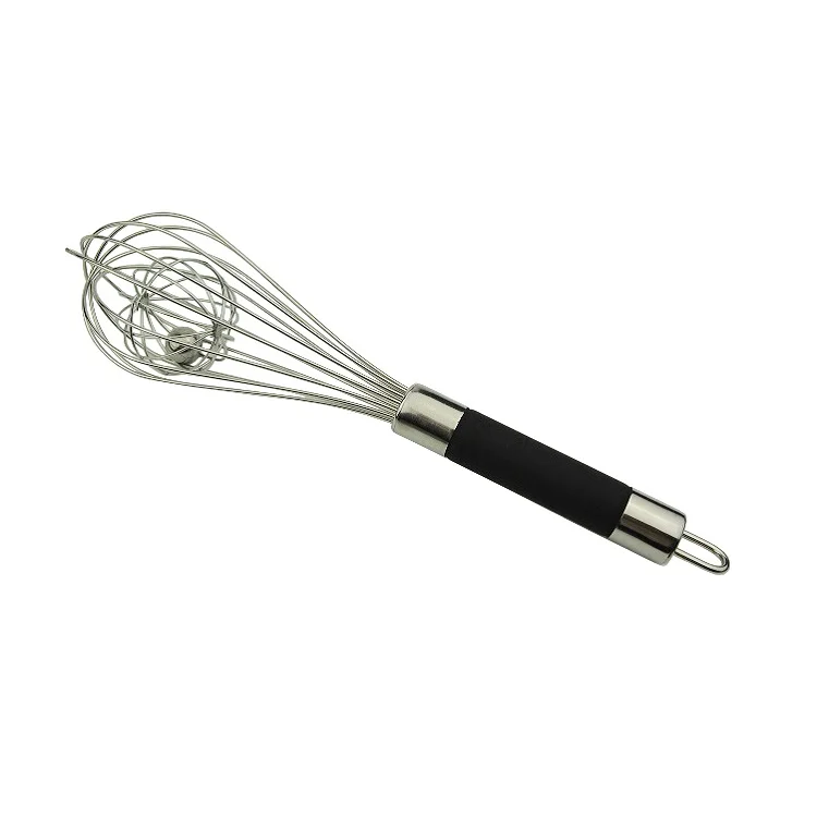 Premium 3pcs Set Stainless Steel Egg Whisk Egg Beater Balloon Whisk with Wire Whisk Ball inside and TPR handle