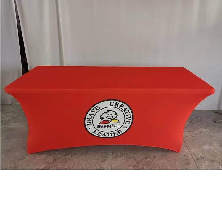 Trade Show Display 6ft Fitted Stretch Table Cover Table cloth with Custom Logo