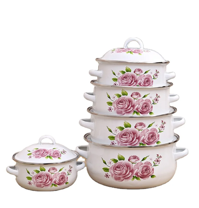 Cast Iron Mini Enamel casserole /China Cheap Mini Cast Iron Enameled Round Dutch Oven casserole set 673D