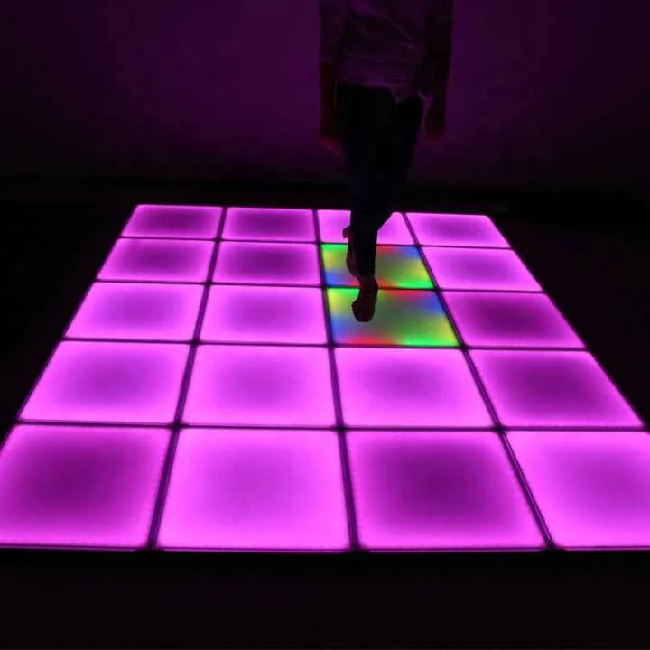 IP67 Outdoor RGB Dance Tiles Panels Portable Glass DMX RGB Color 3d Infinity Mirror Led Dance Floor