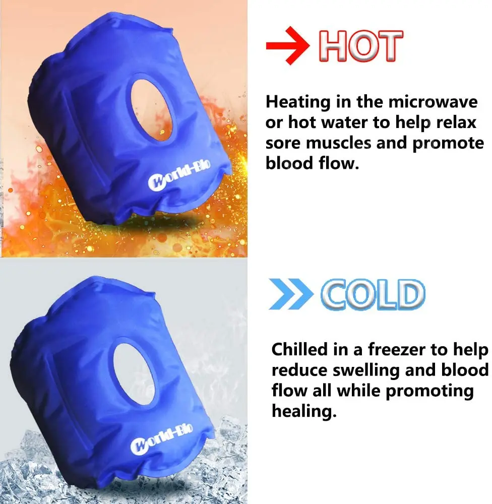 Custom logo knee ice pack hot cold compression rehabilitation gel ice pack with strap ice pack for knee surgery