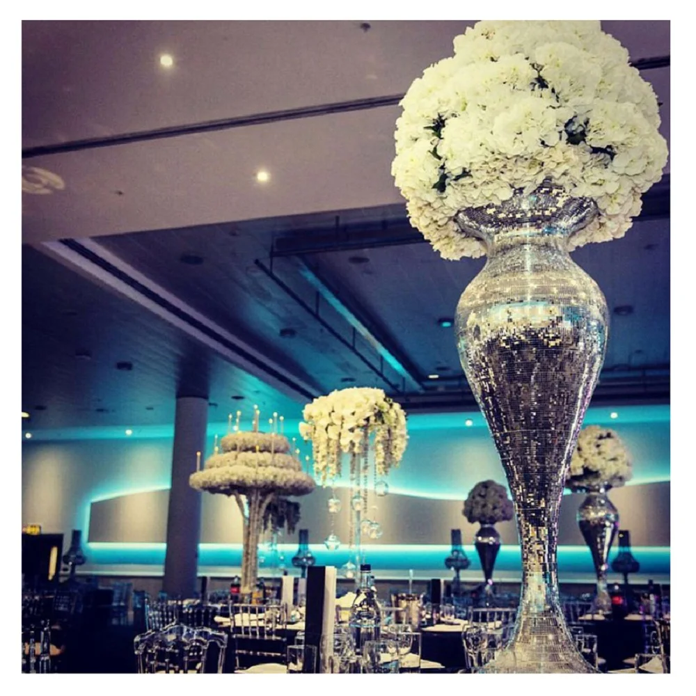 Luxury Wedding Table Centerpieces Wedding Flower Arrangement Vases Metal Centerpieces for Wedding Road-Leading Home Decor Mike13