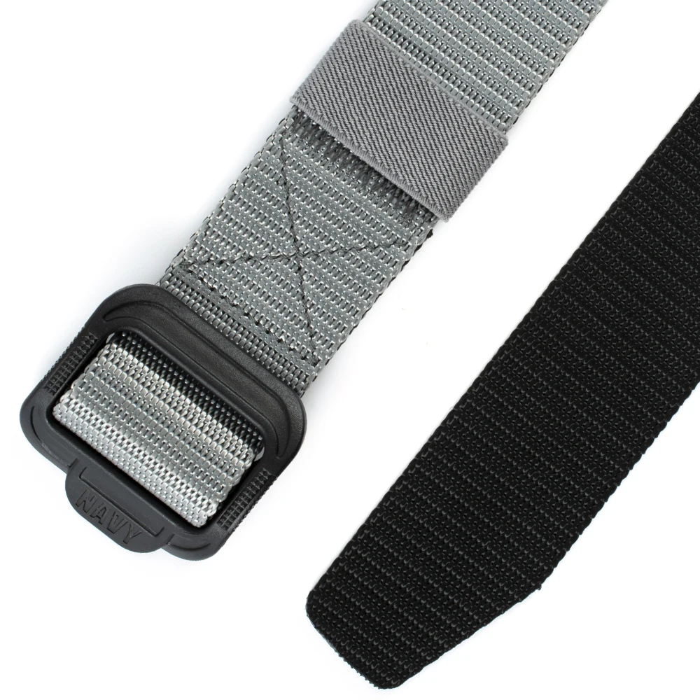 8316 Two-Sided Double Colors Mens War Battle M Canvas Gunbelt Nylon Belt with Quick Release Plastic Buckle