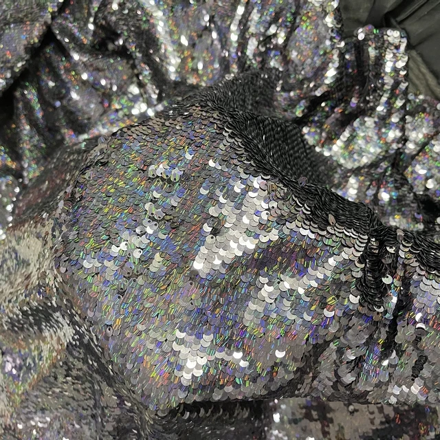 Design Cheap Luxury Full Tulle Embroidery Multi Color Rainbow Tulle Sequin Fabric For Maxi Party Dress