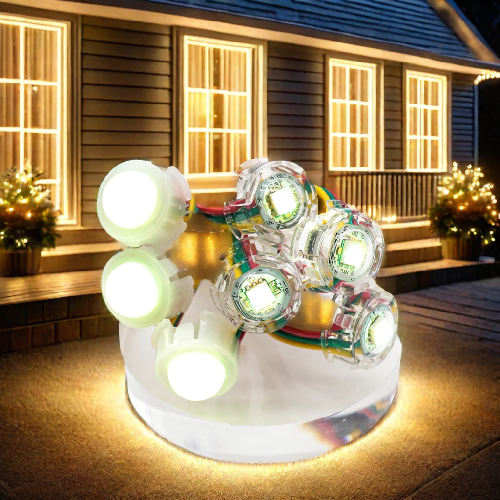 DC5V 20mm Multi-Color LED Pixel Lights IP67 Rating Christmas Decorations Wire Point Lights