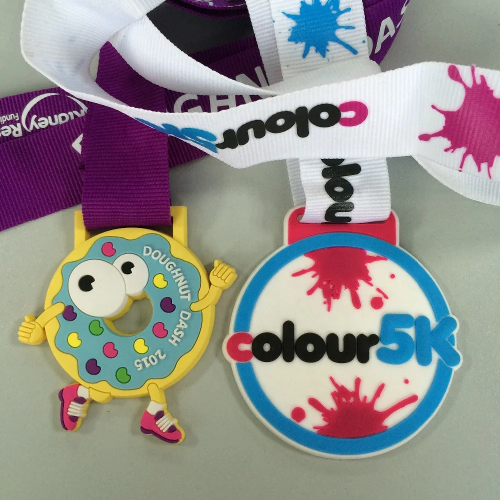 Customized Cheap PVC Silicone Rubber Plastic Medal 3D Soft Clear Plastic Medal For Kids