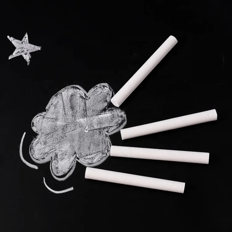 Foska High Quality Dust Free School Teaching Aids School Teacher and Student Blackboard Premium White  Kids Chalk