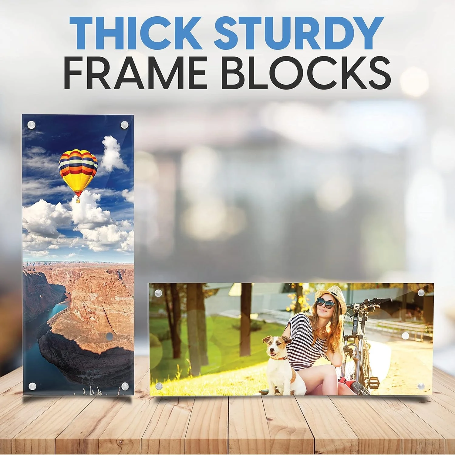 4x10 Acrylic Frame - Frameless Panoramic Photo & License Display - Sleek, Modern Design Acrylic Picture Frame