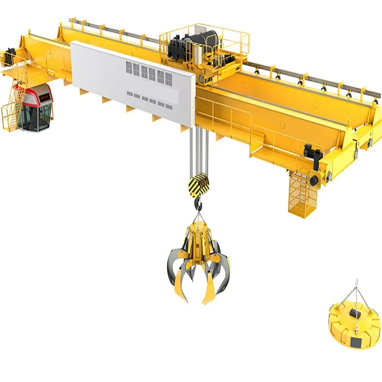 Widely used double Beam Bridge Crane  QZ model double beam clamshell grab bucket bridge crane
