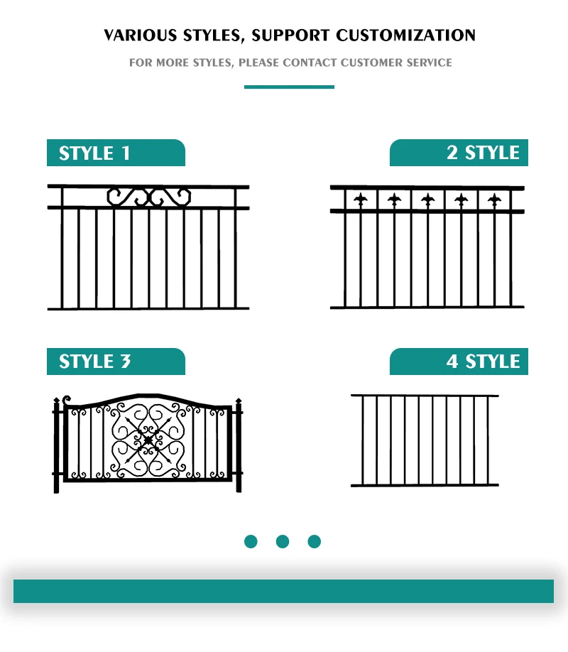 Modern outdoor Wrought Iron baluster iron stair railing spindles Decorative stair parts and railing