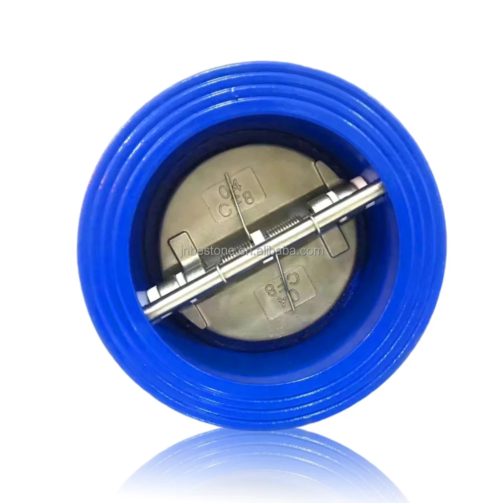hot sale DN150 CF8 Wafer Check Valve stainless Steel dual plate Wafer Check Valve