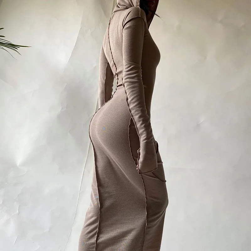 OEM 2022 Crochet Women Holiday Sexy Bandage Split Long Beachwear hoodie Robe tight Summer casual Bodycon Dress