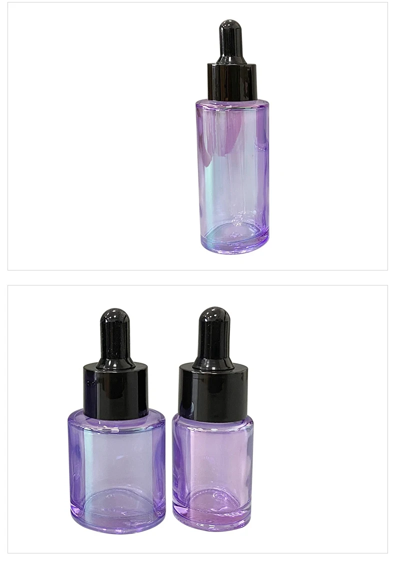 15ml 20ml 40ml 80ml New hot sale 30ml round purple color medical glass dropper bottles