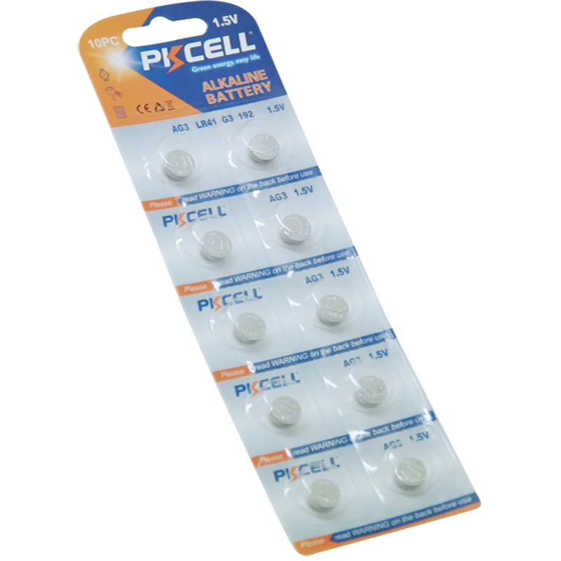  Щелочные батарейки PKCELL ag3 lr41 1 5 в для светодиодных игрушек