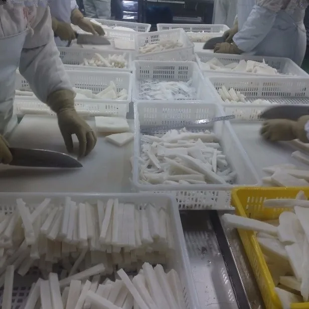 Frozen Squid Strip Skin Off Giant Squid Stick Wing BQF/IQF Gigas Todarodes Pacificus Customize Glazing For Korrea Market