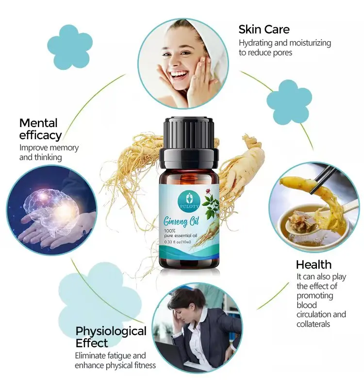 China Ginseng root extract 100% Pure and Natural Ginseng Root Extract Oil 30ml for Cosmetic and Skincare