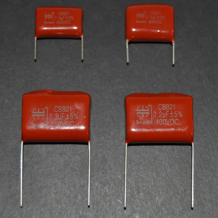 Cbb22 250v Capacitor Film Capacitor 250v 205k Cbb Capacitor 0.001~10uf 1.6UR (2S) CBB21(MPP) 100V-630VDC Through Hole Bevenbi