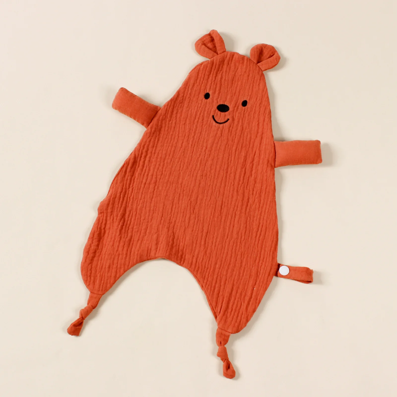 Muslin Blanket Bandana Drool Bibs Feeding Burp Cloth Snuggle blanket embroidery bear pattern baby drool bibs