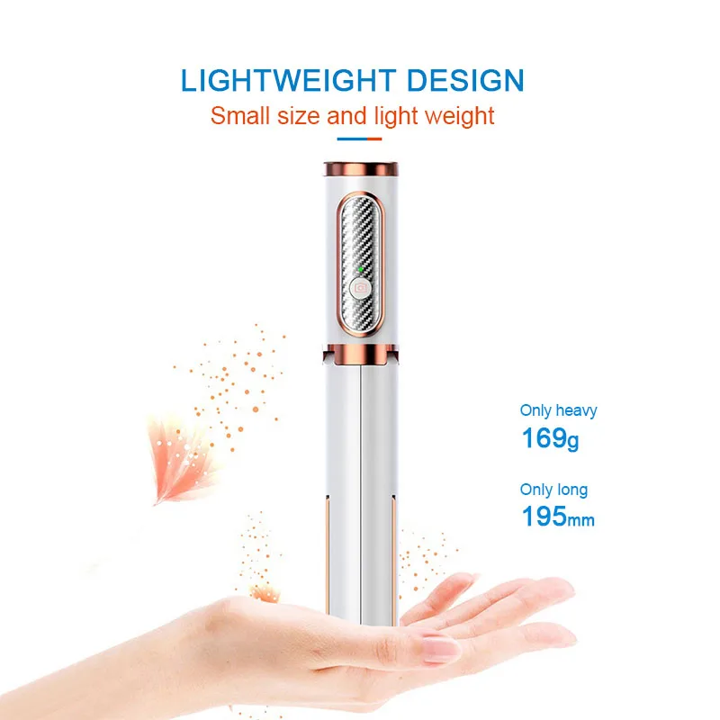 Amazon hot sale Wireless Mini Selfie Stick Tripod Extendable Mobile Phone Selfie Stick Tripod With remote control M18