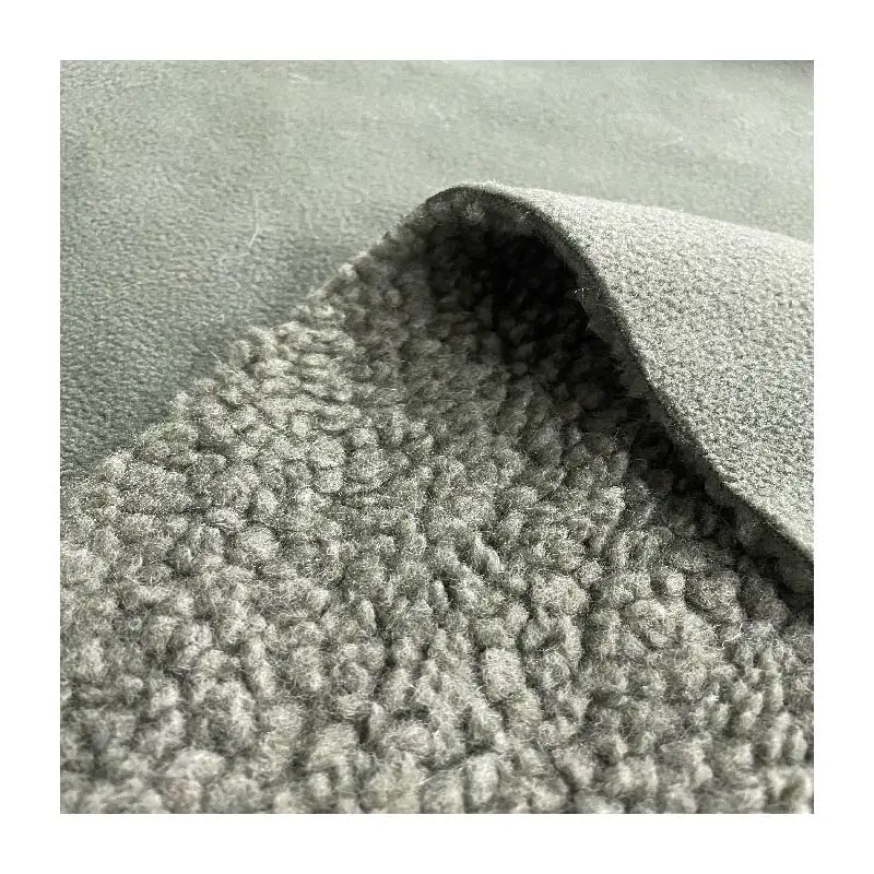 Hot sale high quality Customized Fabric Knitted Free Sample Sherpa Fleece Bonded With Polar Fleece For Clothe Jacket Lining