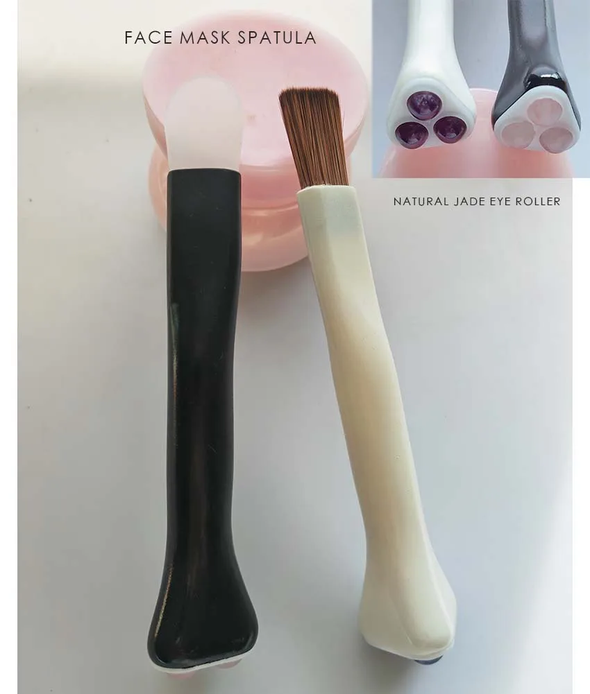 Patent production new mold face eye cram massage stick jade roller gua sha with custom logo label