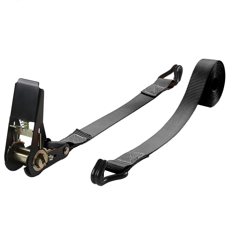 25mm Metal Steel Black Finish Double J Hook Cargo Lashing Ratchet Tensioner