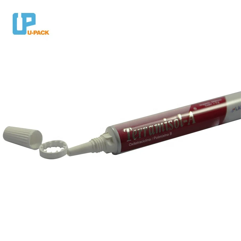 Blind orifice ABL Laminated Nozzle Medicine Ointment Plastic Tube with Bullet Cap Cosmetic Acne Tube Packaging with Nozzle Tip