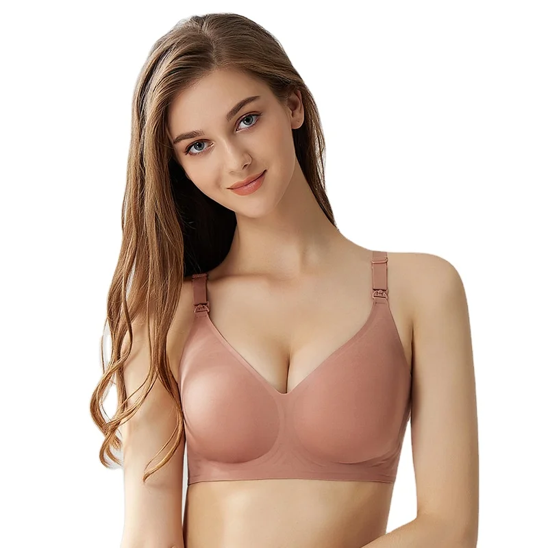 High quality seamless women breastfeeding bra top breathable wireless maternity nursing bras