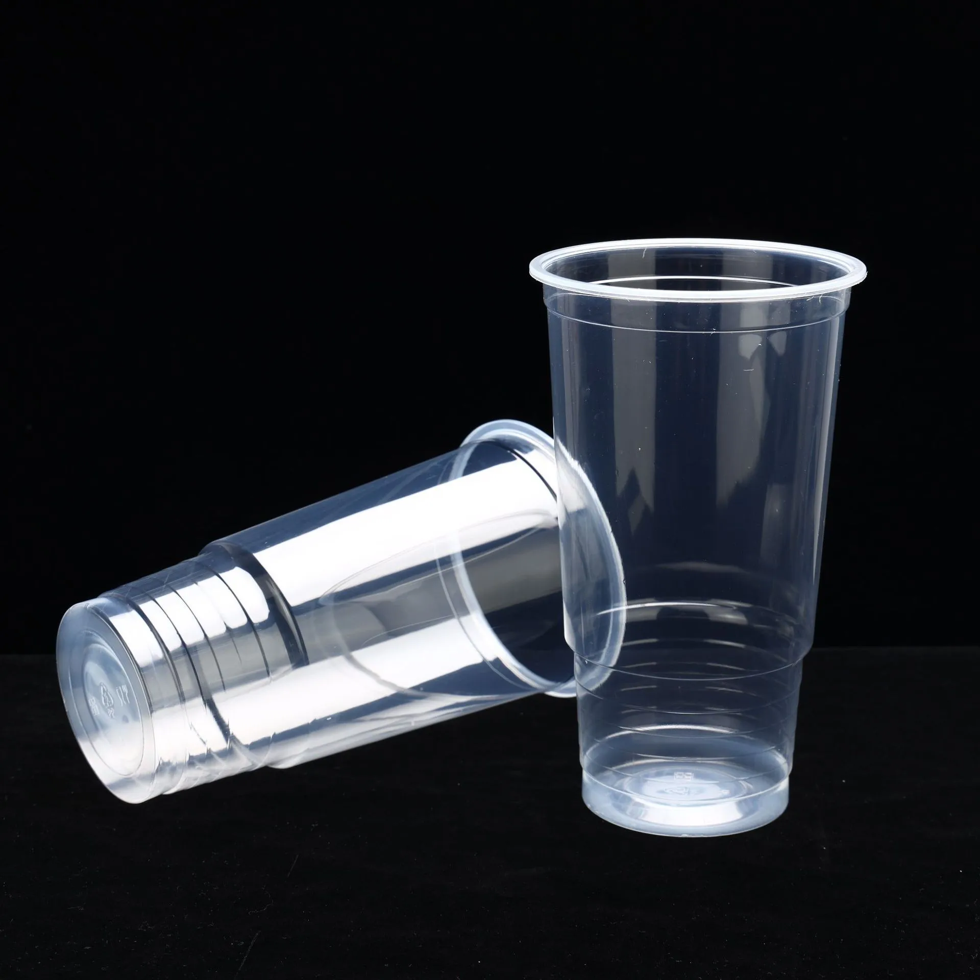 1000ml 32oz 1L Large Boba Bubble Tea Plastic Glass Cups Container Milk Tea Cup Disposable PET Clear Plastic Cup With Lid