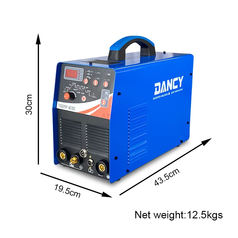 AC DC TIG 225A Pulse welder TIG TIG Pulse MMA 3 in 1 HF welding machine good for aluminum carbon stainless steel welding