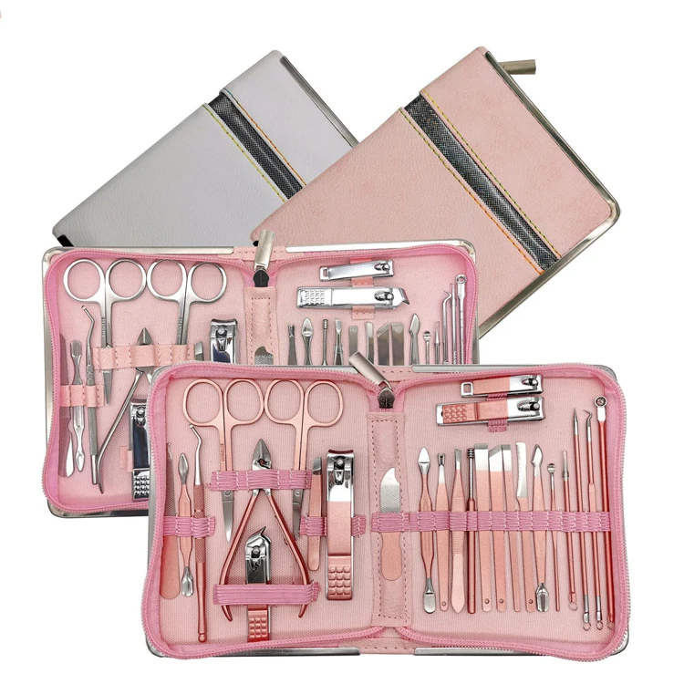 Business Gift Set Luxury Nail Clipper Manicure Pedicure Tools Custom Fancy Finger Nail Cutter Set